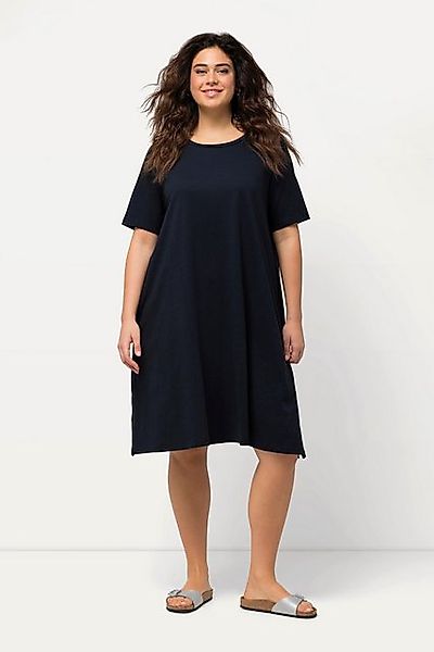 Ulla Popken Jerseykleid Jerseykleid A-Linie Rundhals günstig online kaufen