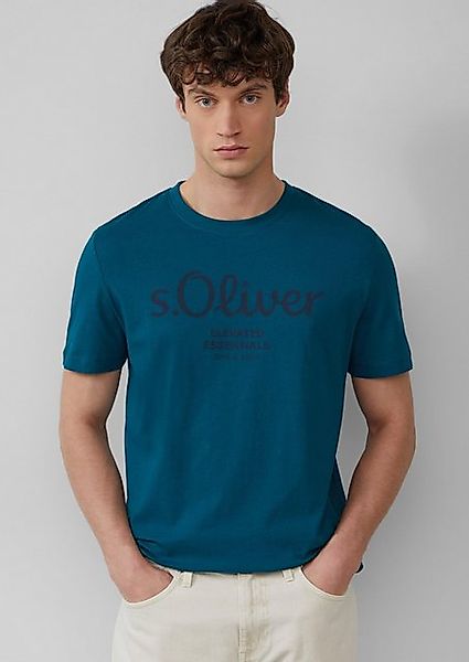 s.Oliver Kurzarmshirt T-Shirt mit Logo-Print Artwork günstig online kaufen
