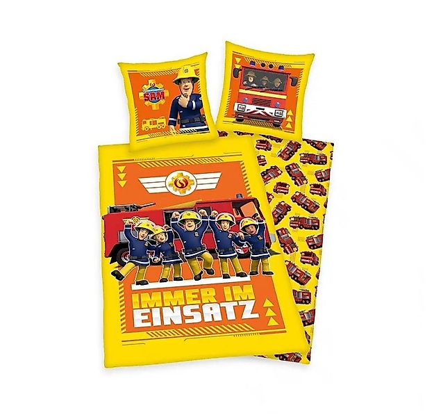 Herding Wendebettwäsche Feuerwehrmann Sam Bettwäsche mit Leuchteffekt, Baum günstig online kaufen