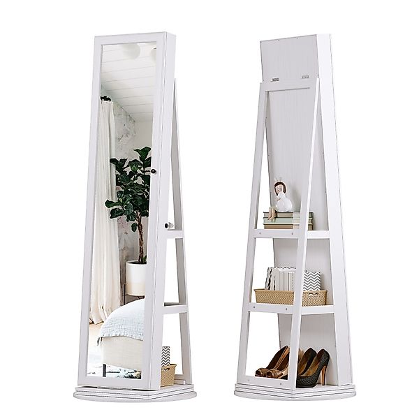 LVifur Schmuckschrank 160 cm abschließbarer LED-Spiegelschrank, günstig online kaufen