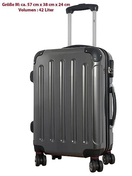 MONOPOL® Hartschalen-Trolley Hartschalen-Trolley Reisekoffer ABS Hartschale günstig online kaufen