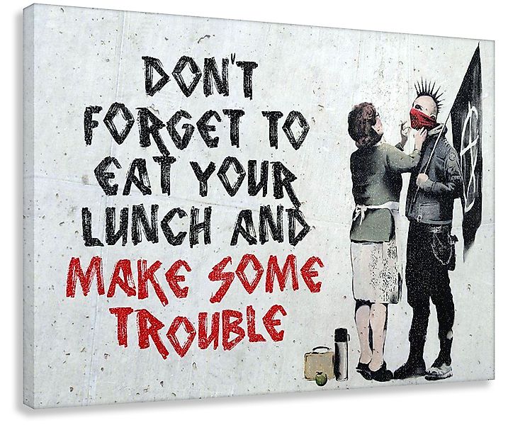 Leinwando Gemälde Banksy Pop Art Make günstig online kaufen