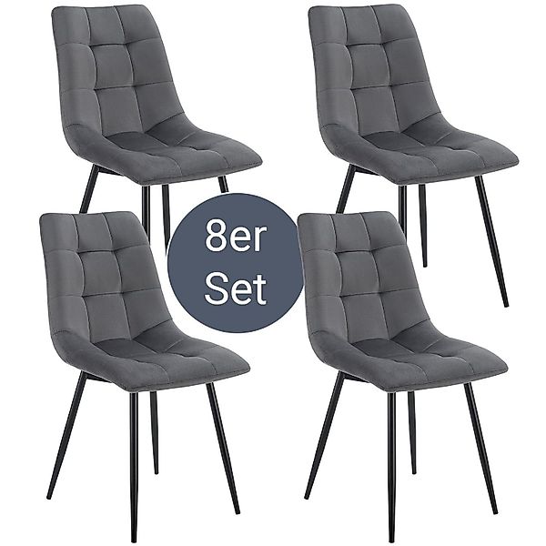 Juskys Esszimmerstuhl Blanca (8 St), bequeme günstig online kaufen