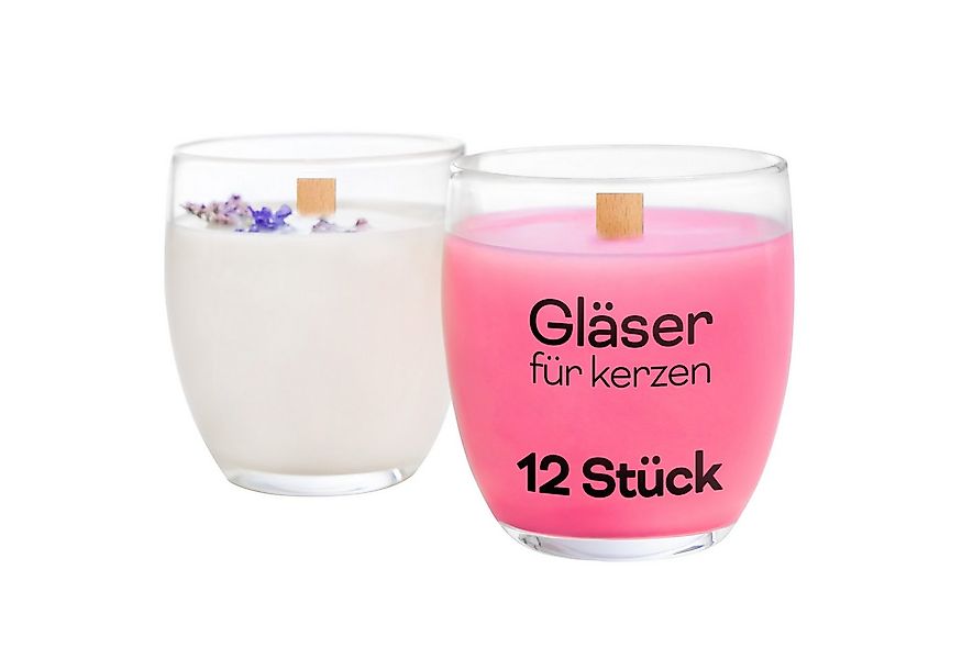 KONZEPT Teelichthalter Kerzengläser 225 ml, Kerzen Gläser leer zum gießen, günstig online kaufen