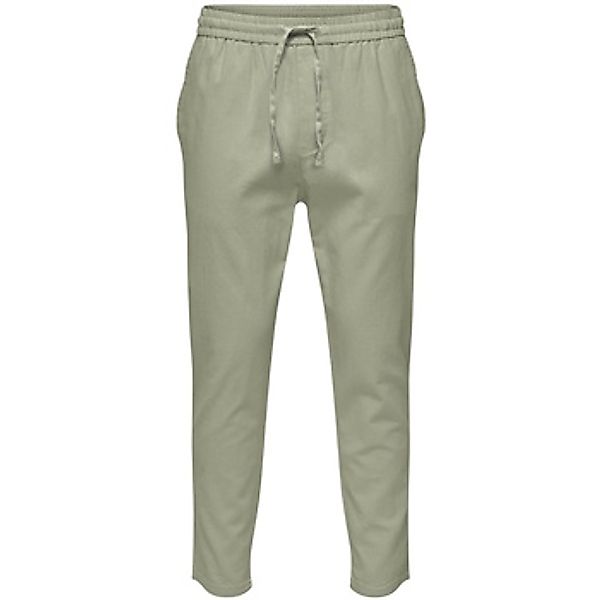 ONLY & SONS Stoffhose Leinen Baumwolle Stoffhose mit Tunnelzug ONSLINUS ONS günstig online kaufen