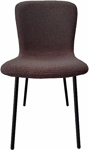 SalesFever 4-Fußstuhl, (Set), 4 St., Bouclé, ergonomisch geformte Sitzfläch günstig online kaufen