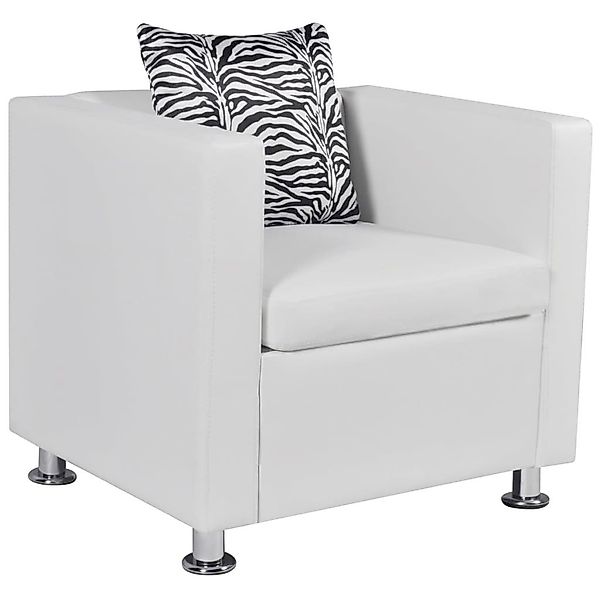 vidaXL Sessel Sessel Weiß Kunstleder (1-St) günstig online kaufen