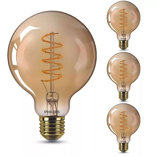 Philips LED Lampe ersetzt 25W, E27 Globe G93, gold, warmweiß, 250 Lumen, di günstig online kaufen