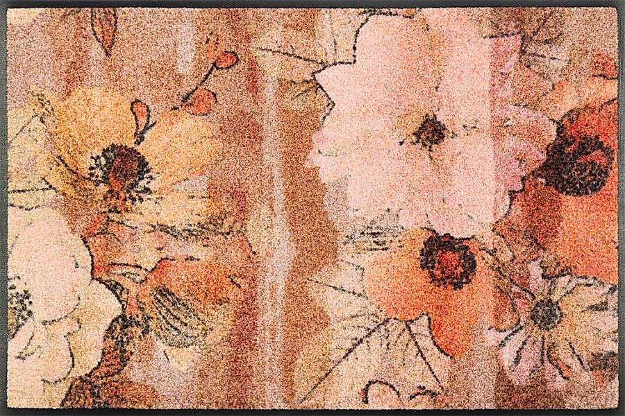 wash+dry by Kleen-Tex Fußmatte "Retro Roses" rechteckig günstig online kaufen