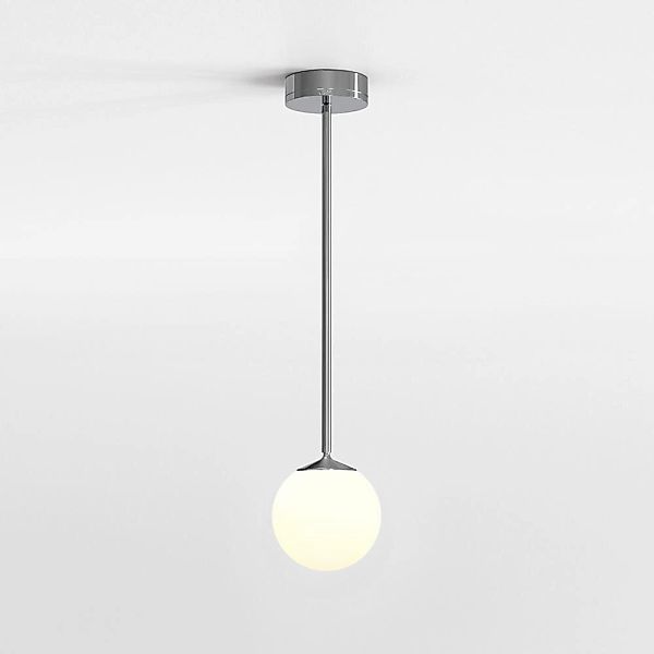 LED Pendelleuchte Nara Globe in Weiß und Chrom 7,6W 324lm IP44 günstig online kaufen