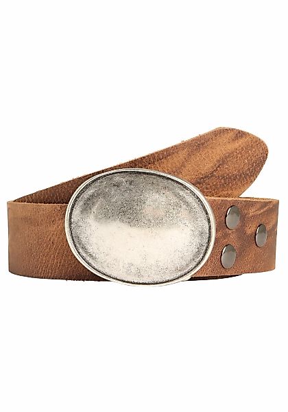 Rettungsring Gürtel Ledergürtel mit austauschbarer Schließe "Oval Gewölbt S günstig online kaufen