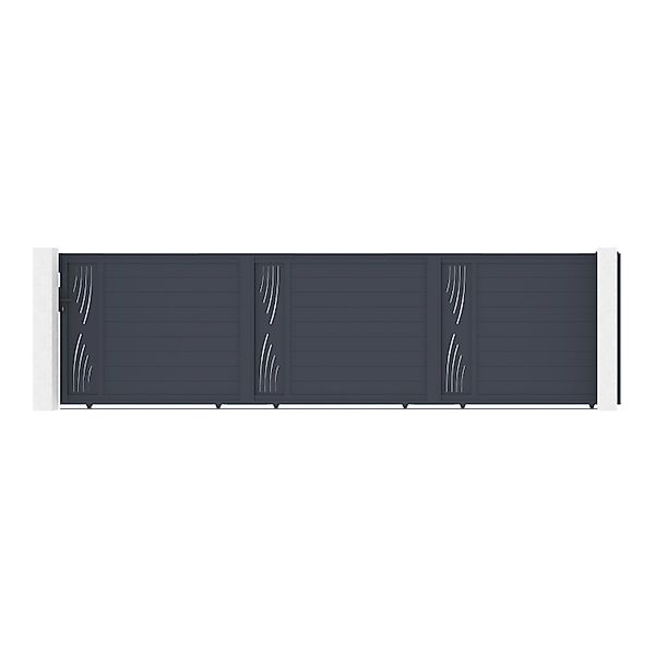 Casanoov Schiebetor 6M Veleta H 160 Graues Aluminium günstig online kaufen