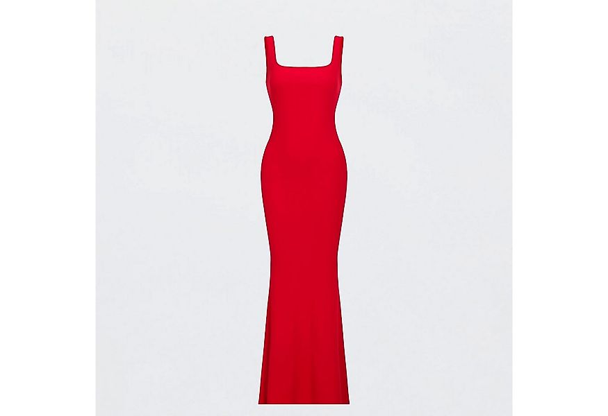 cfab by creamy fabrics Jerseykleid Ribbed Tank Top Maxikleid-Fire Red-3XL ( günstig online kaufen