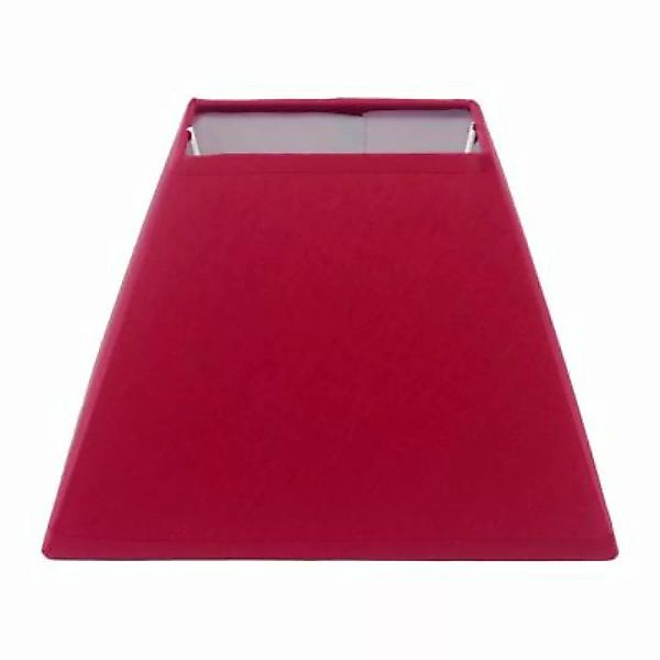 B & S Lampenschirm Stoff E14 / E27 Fassung rot Trapez H 18 cm günstig online kaufen
