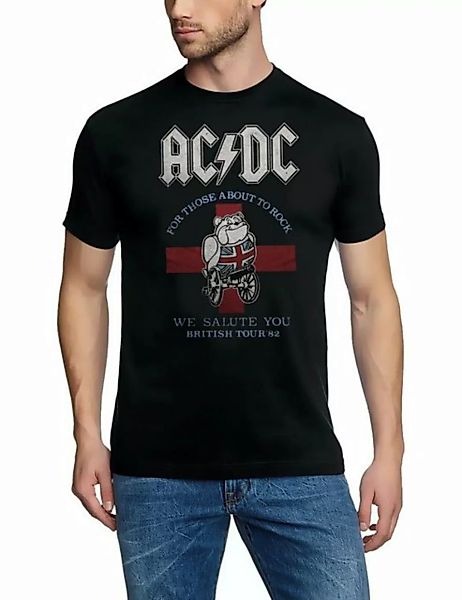 AC/DC Print-Shirt AC/DC British Tour 1982 Band T-Shirt Schwarz S M L XL XXL günstig online kaufen