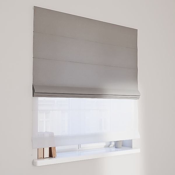 Dekoria Doppelraffrollo Duo, grau, 120 x 160 cm günstig online kaufen