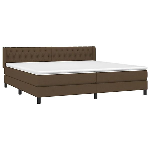 vidaXL Boxspringbett mit Matratze Dunkelbraun 200x200 cm Stoff 3129980 günstig online kaufen