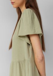 QS Minikleid Volantkleid aus Musselin Raffung günstig online kaufen