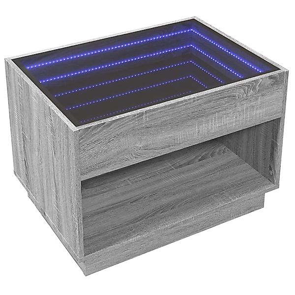 vidaXL Couchtisch mit Infinity-LED Grau Sonoma 70x50x50 cm 847663 günstig online kaufen
