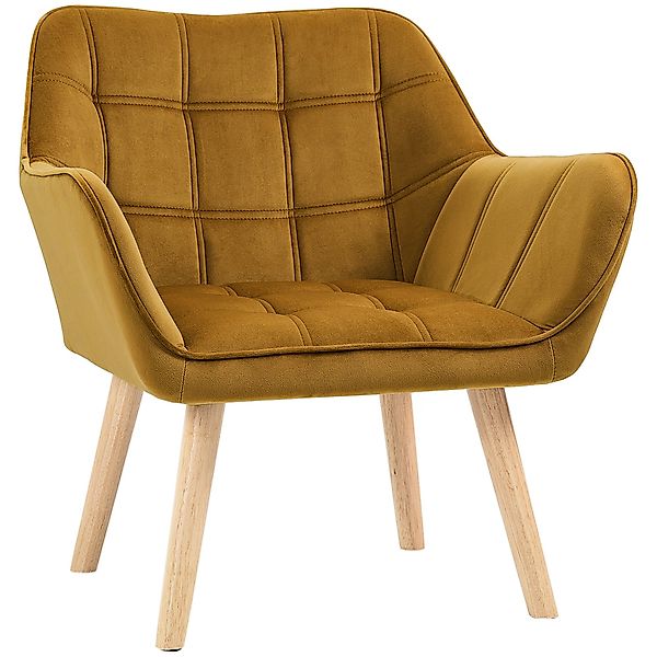 HOMCOM Relaxsessel Polstersessel mit Samtoptik, skandinavisch günstig online kaufen