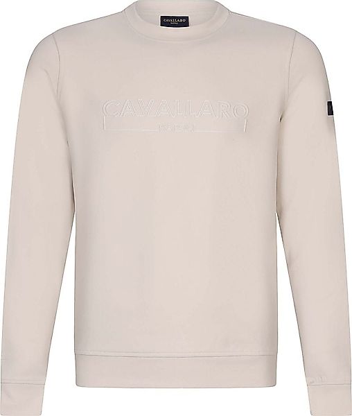 Cavallaro Beciano Sweater Logo Ecru - Größe XXL günstig online kaufen