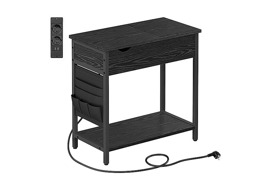 VASAGLE Beistelltisch (1-St), Steckdosen und USB-Anschlüsse, klappbare Tisc günstig online kaufen