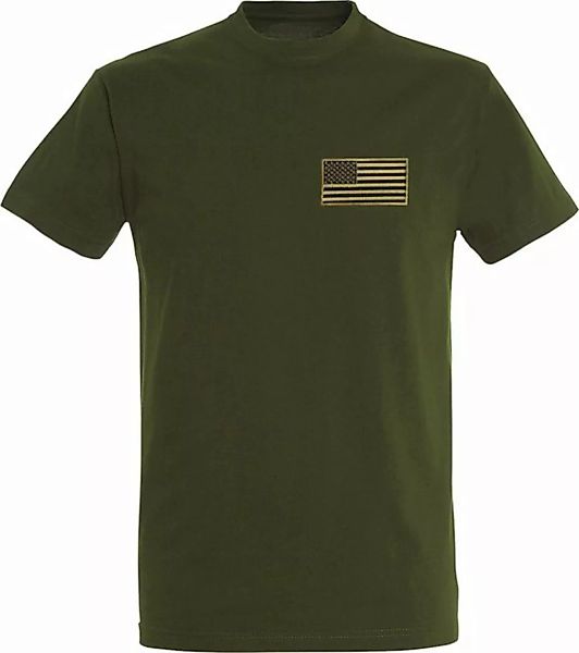 Baddery T-Shirt USA Flagge mit Stick-Patch Stars and Stripes - US-Army, hoc günstig online kaufen