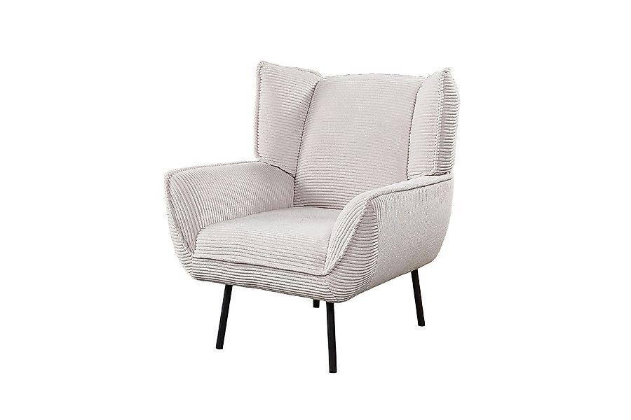 KAWOLA Relaxsessel CALLA, Sessel Cord cremeweiß günstig online kaufen