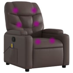 vidaXL Sessel Massagesessel Braun Kunstleder (1-St) günstig online kaufen