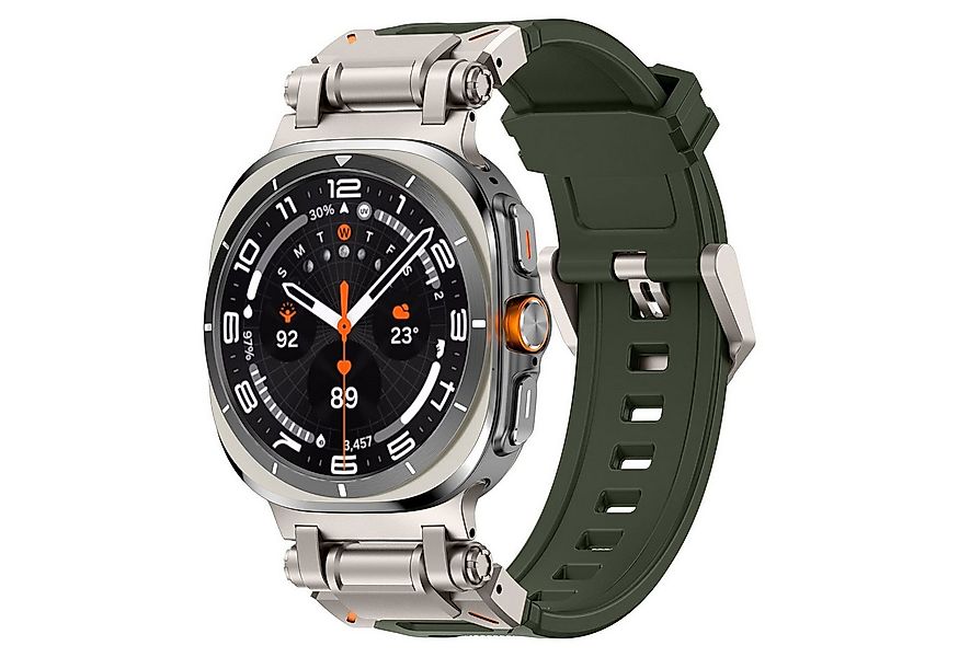 Wigento Smartwatch-Armband Für Samsung Galaxy Watch Ultra 47mm Silikon Tita günstig online kaufen