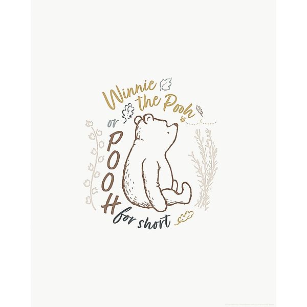 Komar Wandbild Disney Winnie the Pooh for Short 40 cm x 50 cm Beige günstig online kaufen