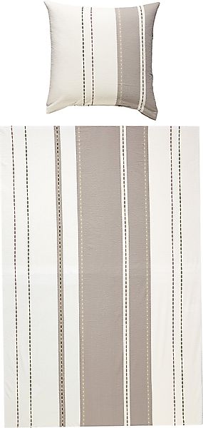 Janine Bettwäsche Bettwäsche, Seersucker, Mako-Soft-Seersucker Streifen günstig online kaufen