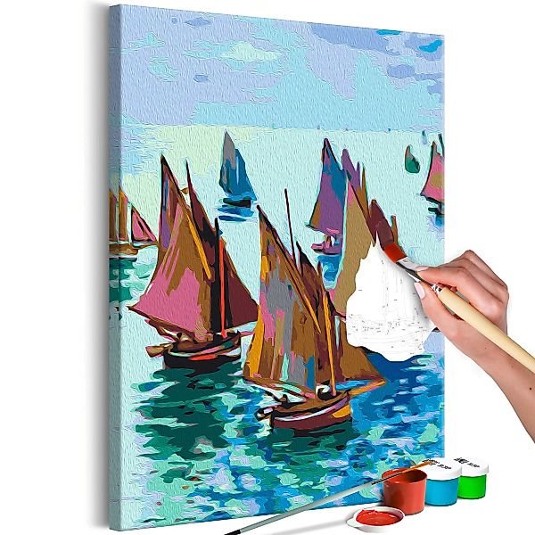 Malen nach Zahlen - Claude Monet: Fishing Boats günstig online kaufen