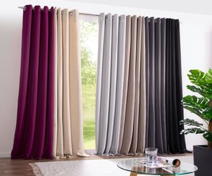 DecoHome24 Gardine Brillant (1 St), Ösen, günstig online kaufen