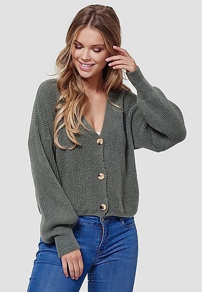 Decay Strickjacke 7111 Khaki-One Size (1-tlg) Unifarbe günstig online kaufen