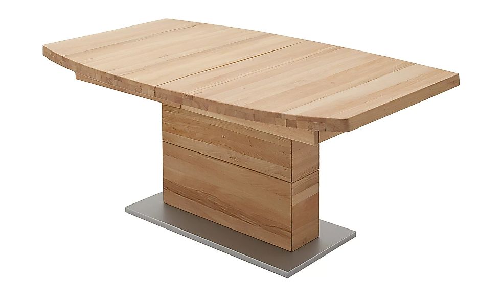 Woodford Massivholz-Säulentisch ausziehbar  Flavis - holzfarben - 90 cm - 7 günstig online kaufen