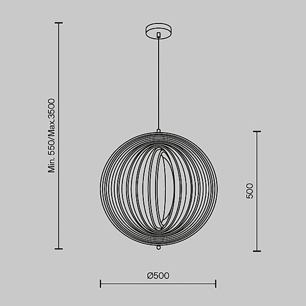 Maytoni Hängeleuchte Roots, Kugelform, Ø 50 cm, beige, Holz günstig online kaufen