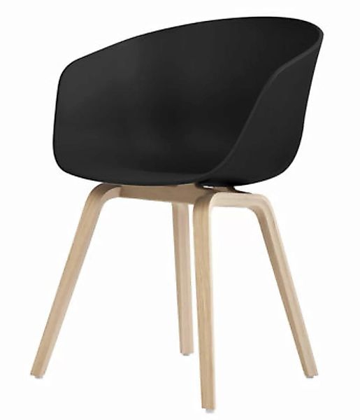 About a chair AAC 22 Sessel / 4 Füße - Hay - Holz natur günstig online kaufen