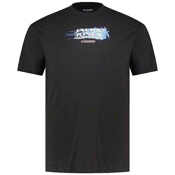 Jack&Jones T-Shirt mit Label-Print Farbe schwarz Größe: 4XL günstig online kaufen