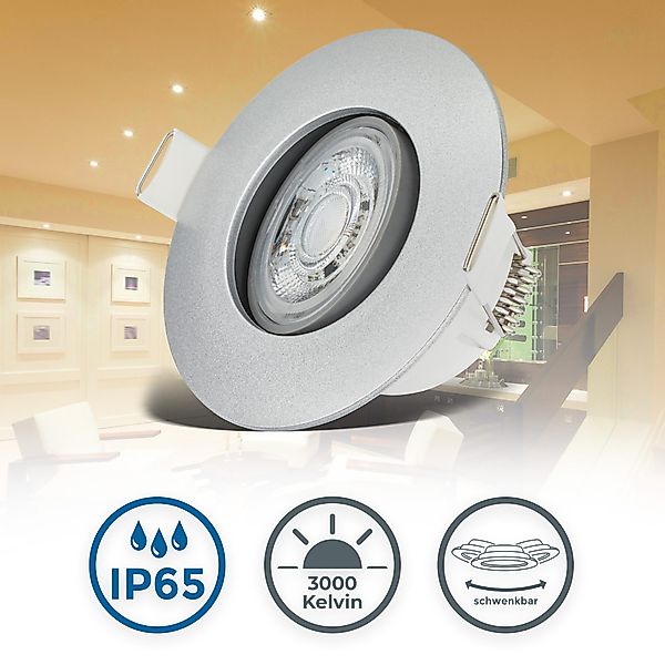 B.K.Licht LED Einbauleuchte 6er Set Bad günstig online kaufen