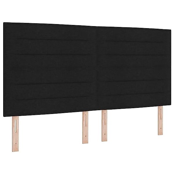vidaXL LED Boxspringbett mit Matratze Schwarz 180 x 200 cm Stoff 3343042 günstig online kaufen