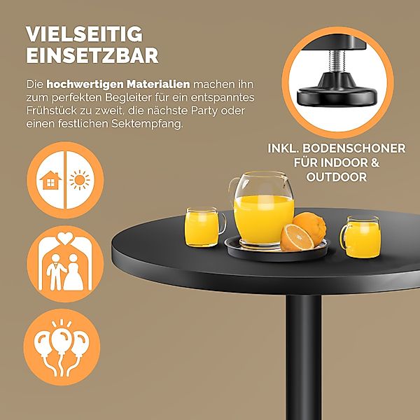 Casaria Stehtisch (2-St), Höhenverstellbar 70cm/115cm Hoch günstig online kaufen