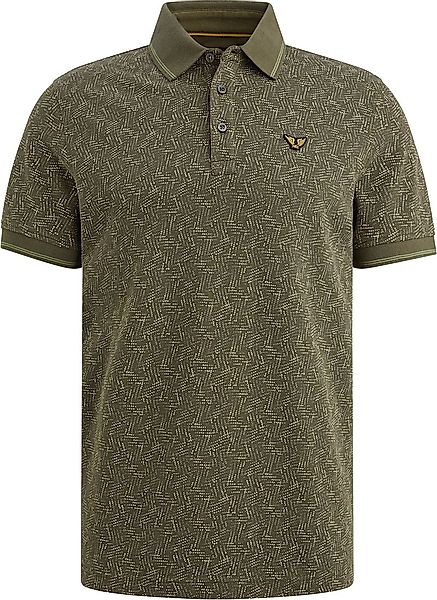 PME Legend Poloshirt Piqué Druck Grün - Größe XL günstig online kaufen