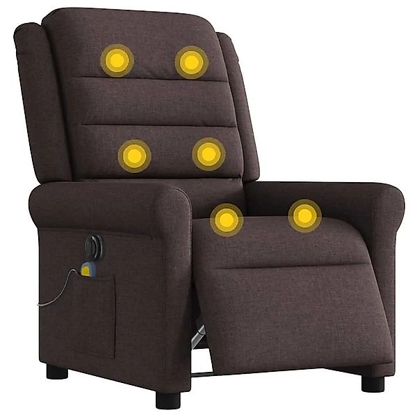 vidaXL Massagesessel Elektrisch Dunkelbraun Stoff 3303309 günstig online kaufen