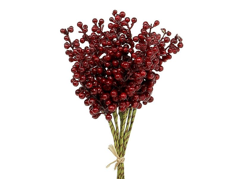 Künstliche Zimmerpflanze Beerenpick Rot künstlich 23cm 12 Stück - Deko-Zwei günstig online kaufen
