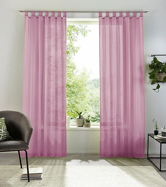 my home Gardine »XANA mit Ösen, Kräuselband oder Schlaufen« Schlaufen 1 Stk günstig online kaufen