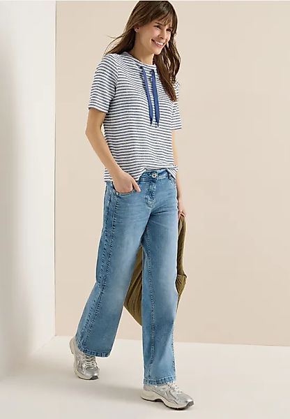 Shirt mit Funnel Neck und Struktur günstig online kaufen