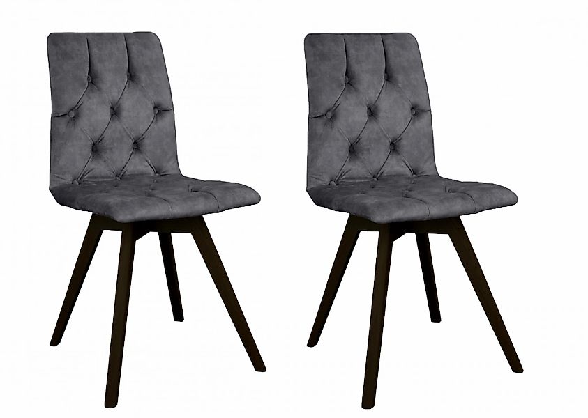 andas Esszimmerstuhl "Rania", (Set), 2 St., Samtvelours, mit Massivholzbein günstig online kaufen