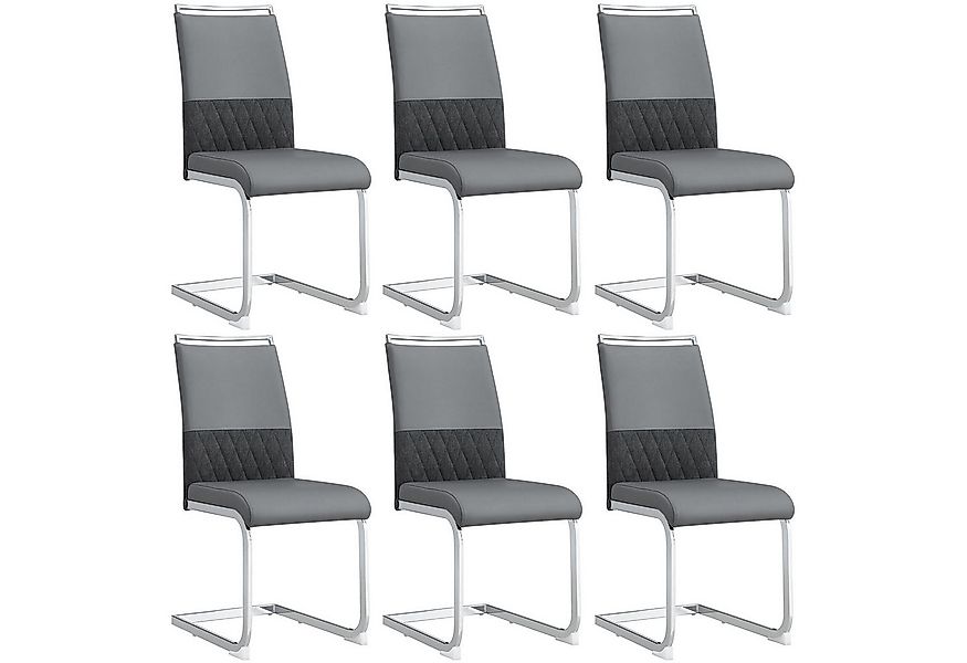 Flieks Freischwinger (Set, 6 St), 6er Set Esszimmerstuhl Polsterstühle Kuns günstig online kaufen