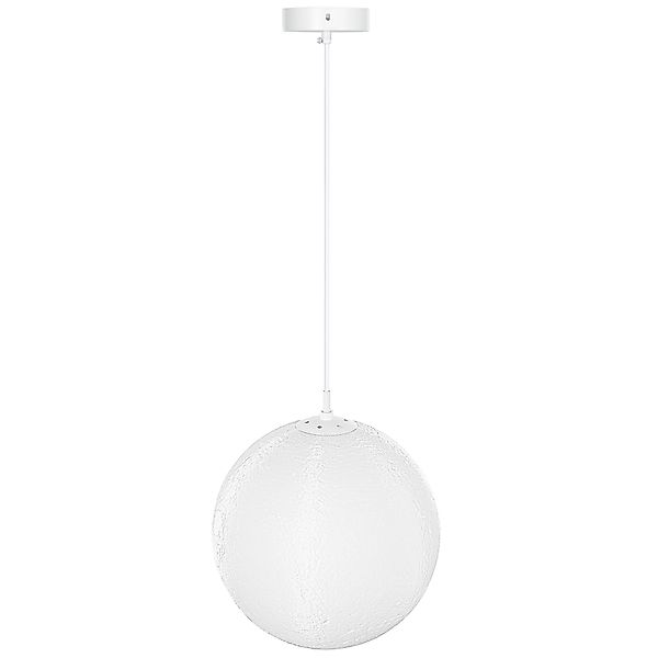 HOMCOM 3D Mond Pendelleuchte Hängelampe mit APP-Steuerung, Musik Mondlampe günstig online kaufen